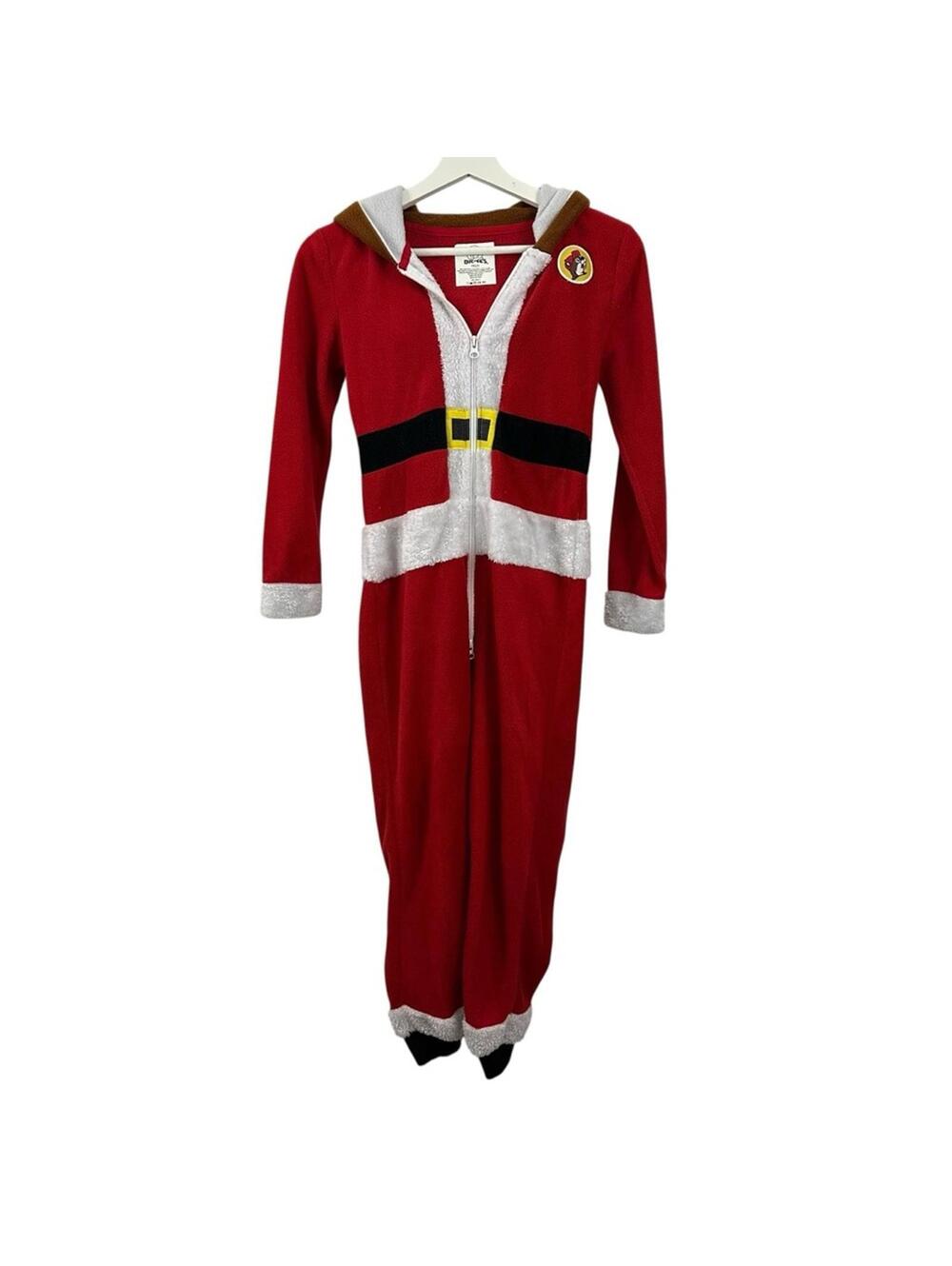Buc-ee's Youth Beaver Mascot Buc Union Santa Suit Costume Pajamas Size YXS/S